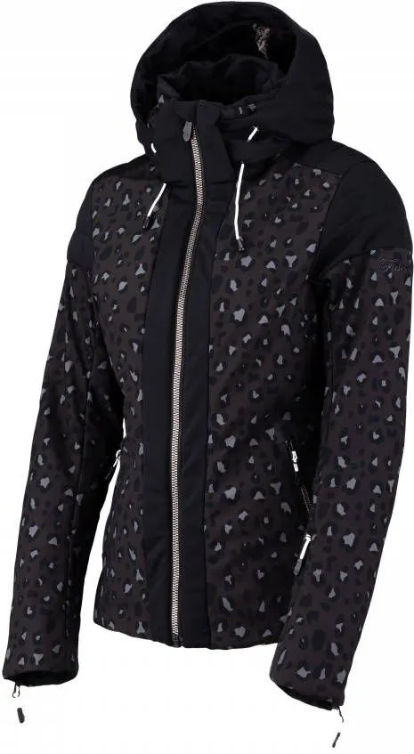 Falcon Ski Jack Judith Zwart/bruin 4 Falcon Ski Jack Judith Zwart/bruin - Afbeelding 2