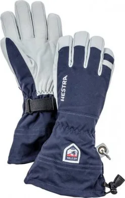 Hestra Army Leather Heli Ski 5F Handschoen Lichtbruin/Blauw