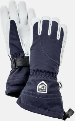 Hestra Army Leather Heli Ski 5F Handschoen Dames Donkerblauw/Ecru -Ski Broek Winkel hestra army leather heli ski 5f handschoen dames blauw 1018842