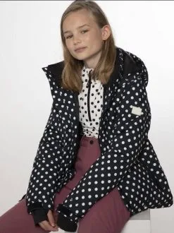 Protest Ski Jack Dotssy Jr Zwart/wit -Ski Broek Winkel protest dotssy jr snowjacket 5846090