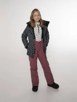 Protest Ski Jack Dotssy Jr Zwart/wit -Ski Broek Winkel protest dotssy jr snowjacket 6197523